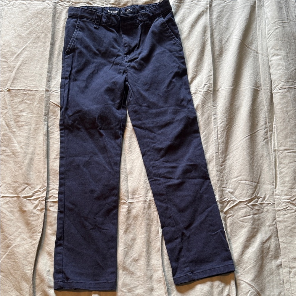 Boys Navy Cotton Chinos - Classic Straight Fit
